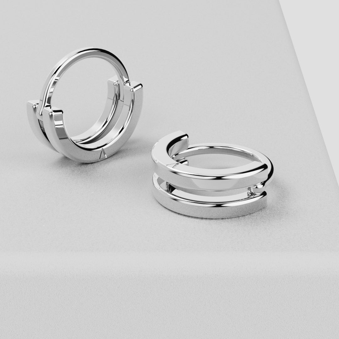 Double Hoop Earrings - AIKENDI