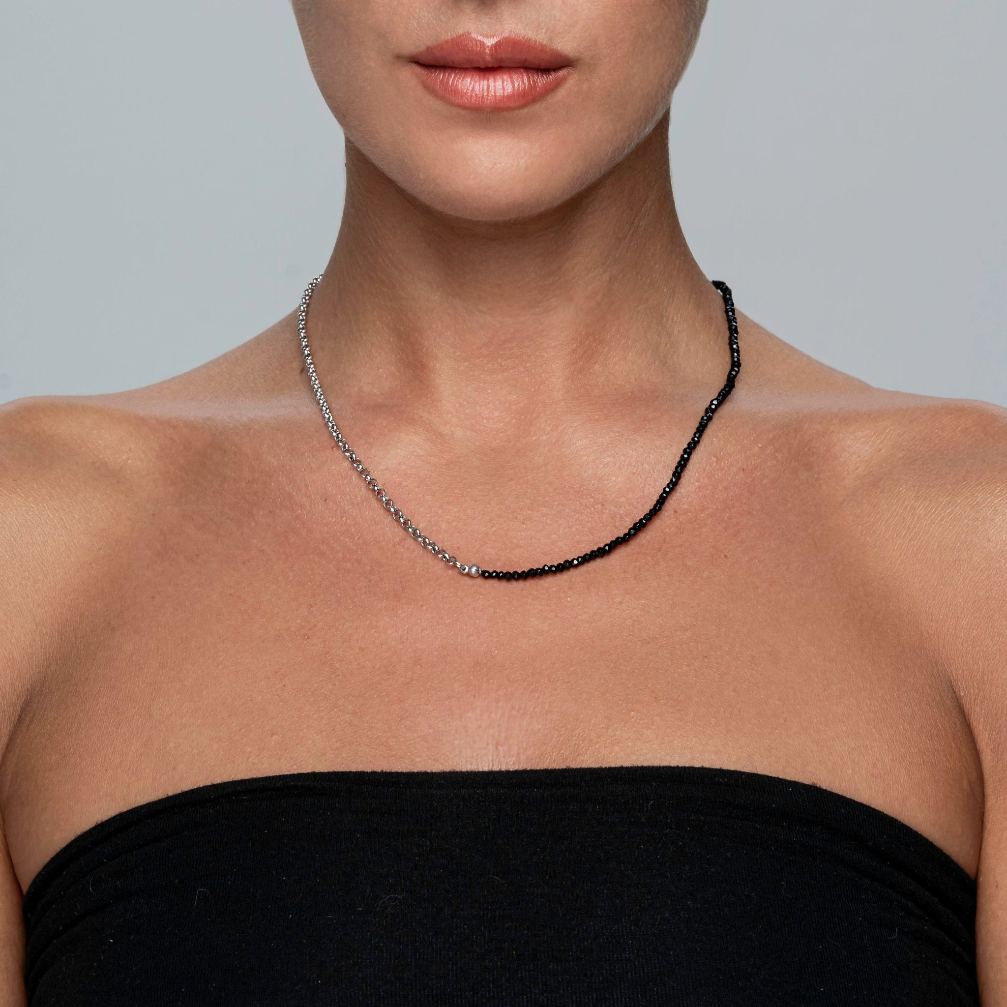 Black Spinel Candy Necklace - AIKENDI