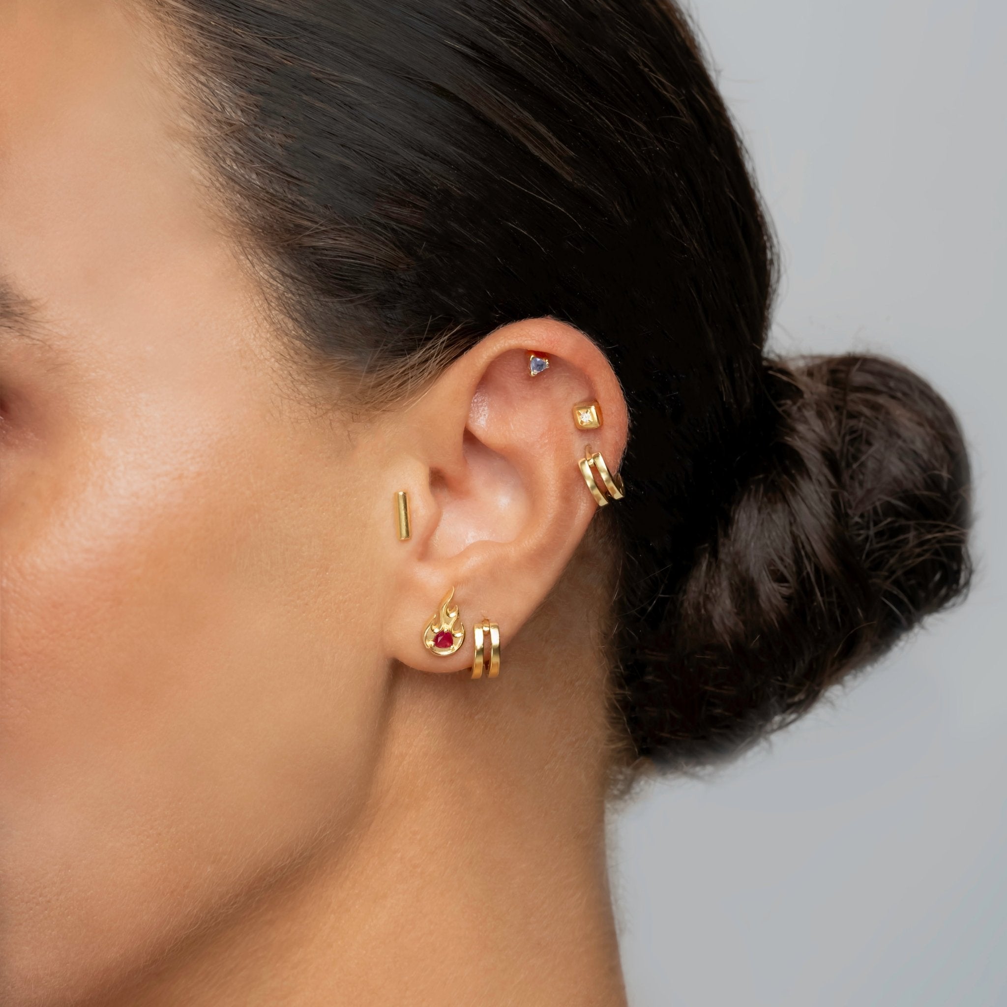 Double Hoop Earrings - AIKENDI